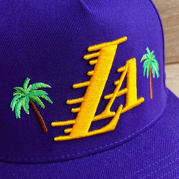 MITCHELL & NESS LOS ANGELES DODGERS MY CITY PRO PINCH SNAPBACK HAT Purple NWT - Picture 2 of 6